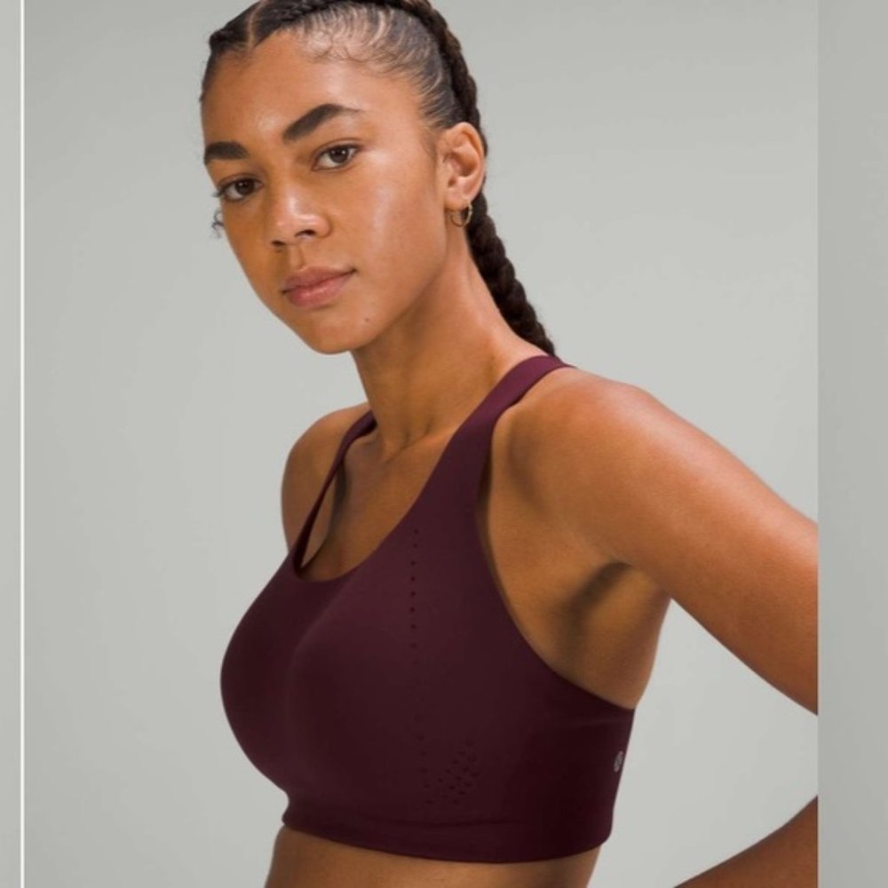 Lululemon Burgundy Air Support Bra Size 38DD